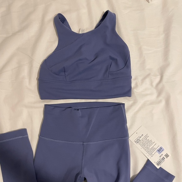 Lululemon Wunder Train Water Drop Matching Set Size 4 EUC - Picture 2 of 6